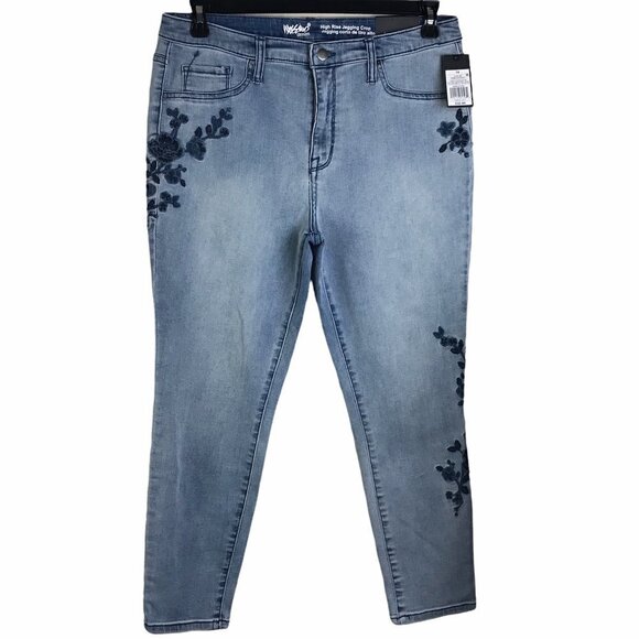 Mossimo Denim Denim - NWT - MOSSIMO Denim - High Rise Jegging Crop with Floral Embroidered